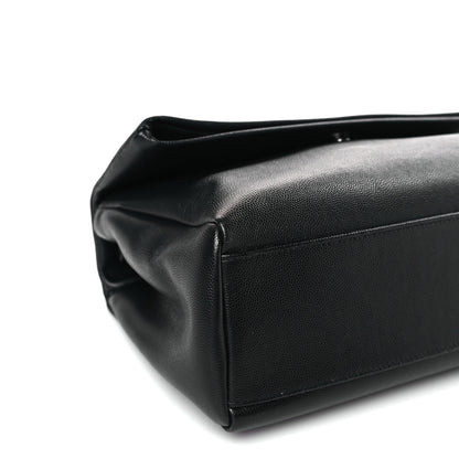 Saint Laurent Grain De Poudre Medium West Hollywood Monogram Fold-Over Black 8 of 9