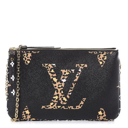 Louis Vuitton Monogram Giant Jungle Pochette Double Zip Black 1 of 10
