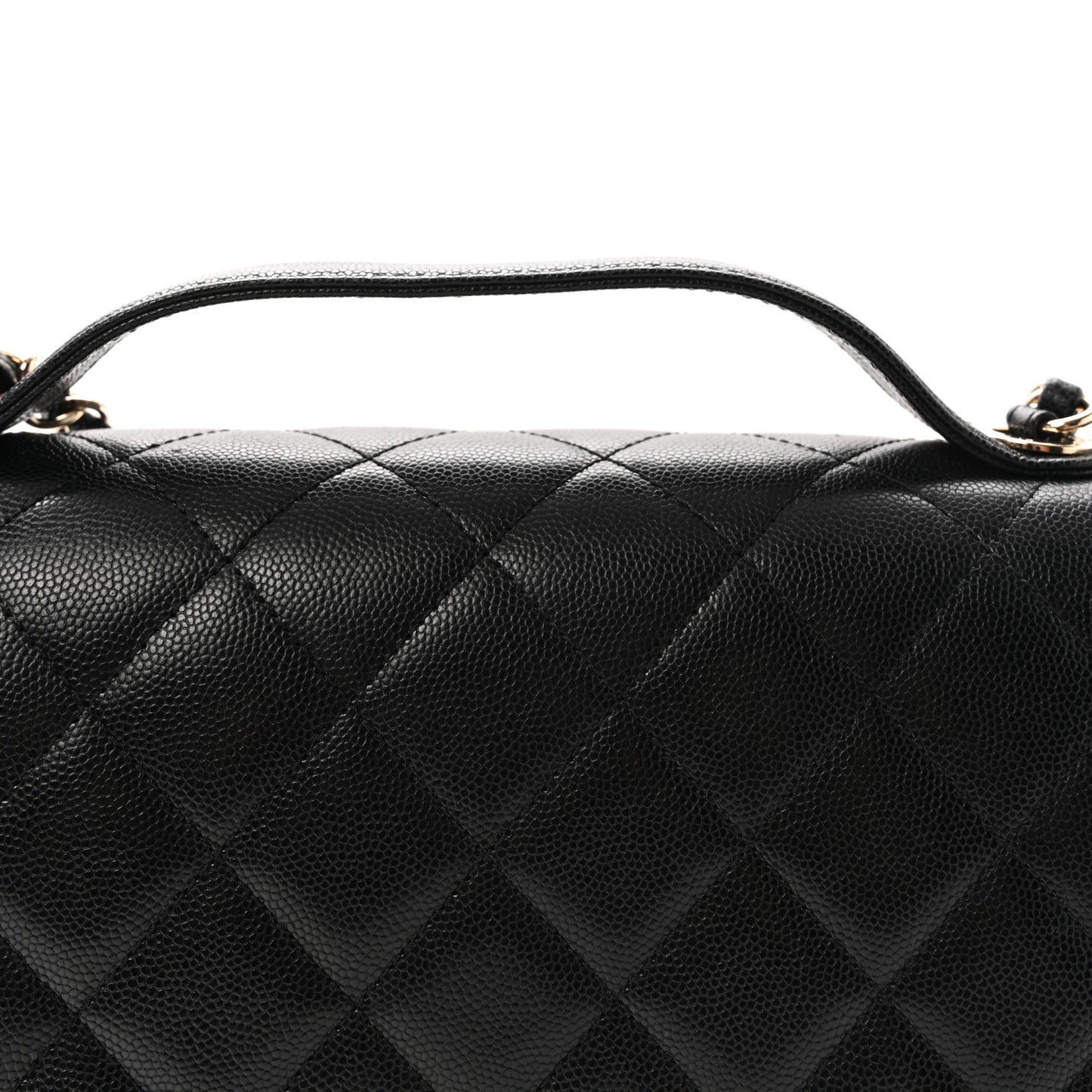 Caviar Quilted Large Business Affinity Flap Black