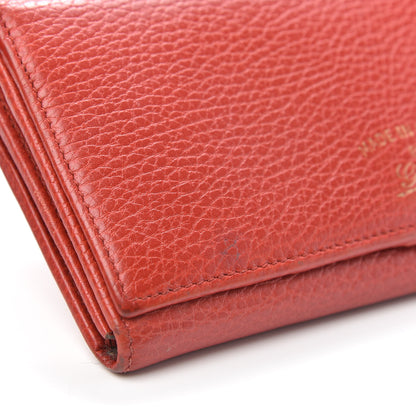 Gucci Pebbled Calfskin Continental Wallet Red 11 of 13