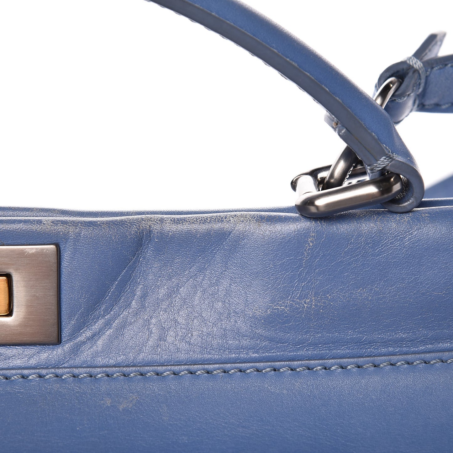 Vitello Suede Large Peekaboo Iconic Satchel Ortensia Black