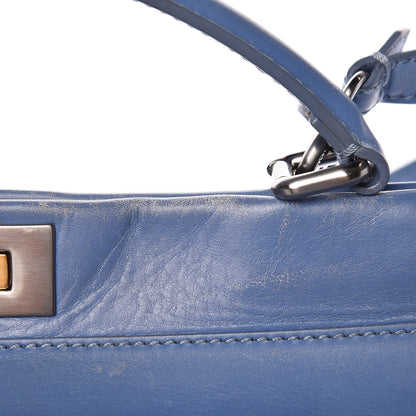 Fendi Vitello Suede Large Peekaboo Iconic Satchel Ortensia Black 27 of 31
