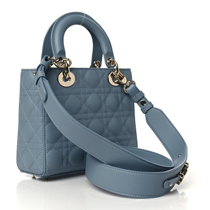 Christian Dior Lambskin Cannage Small My ABCDior Lady Dior Cloud Blue 3 of 11