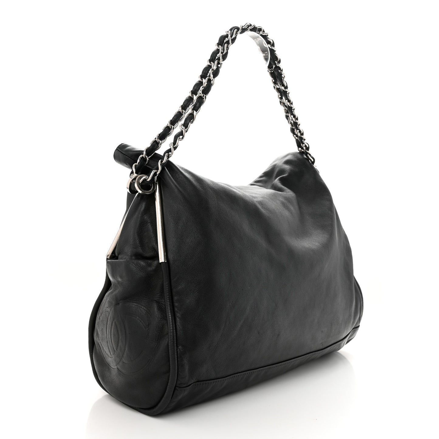 Lambskin Large Ultimate Soft Tote Black