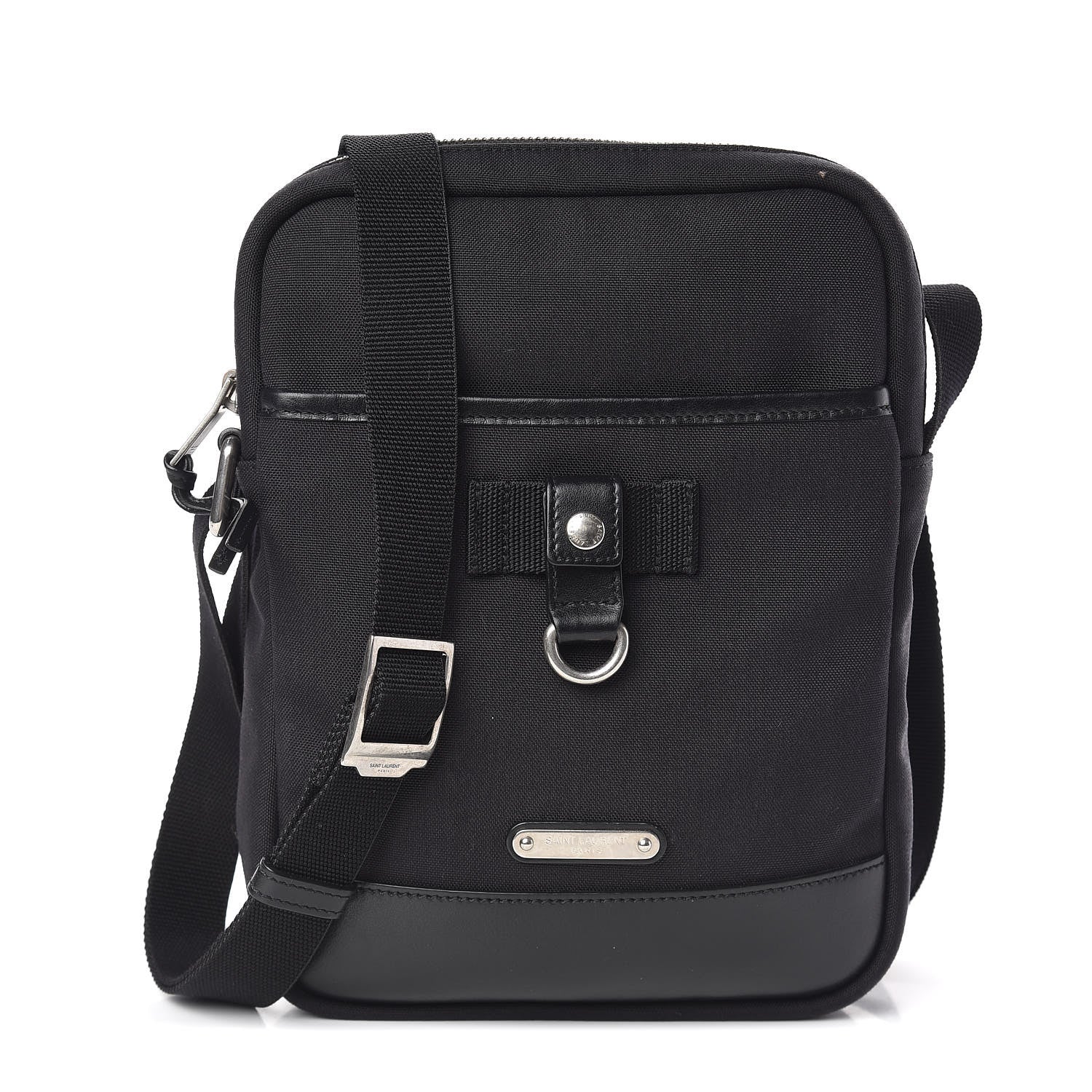 Saint Laurent Canvas Rivington Race Pouch Black 1 of 9