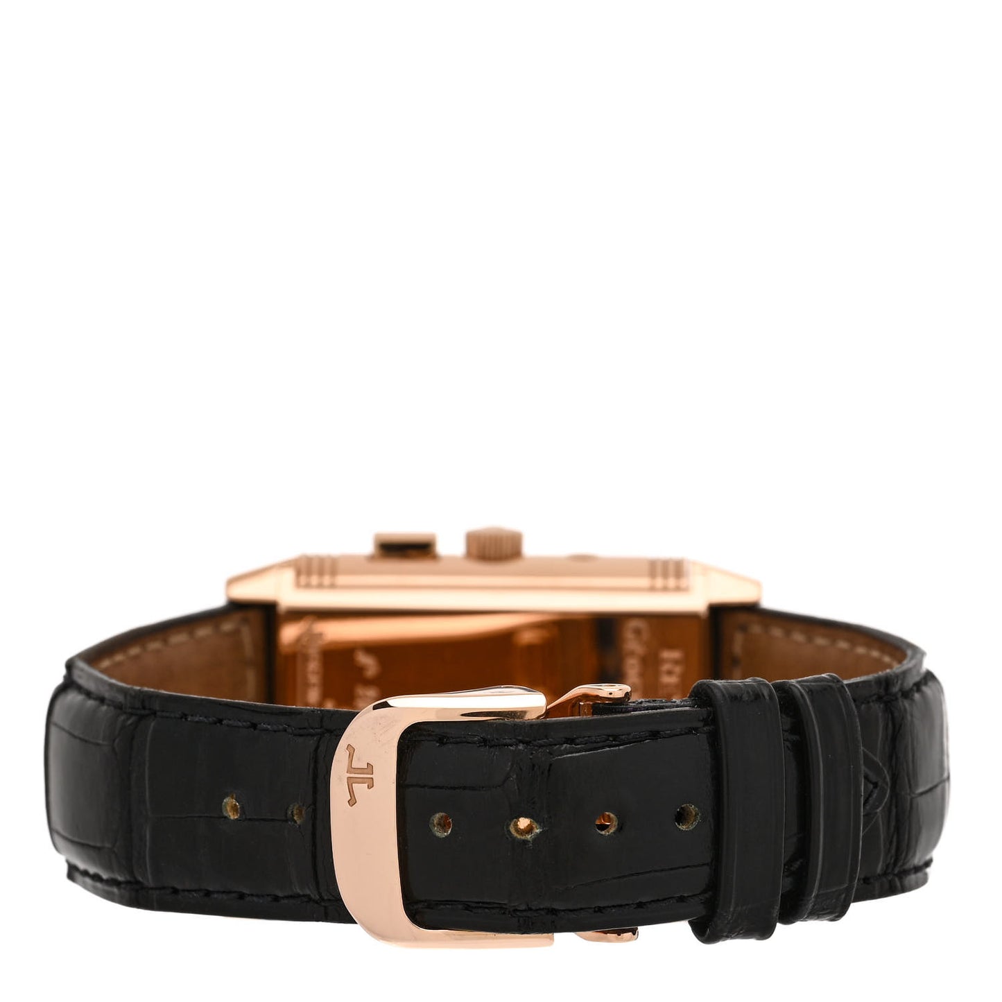 18K Rose Gold Alligator 26mm Reverso Geographic Manual Winding Watch 270.2.58