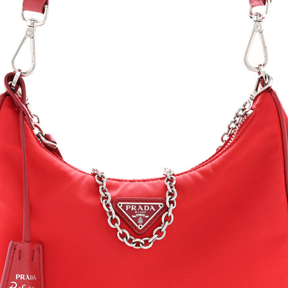 Prada Nylon Re-Edition 2005 Shoulder Bag Rosso 7 of 11