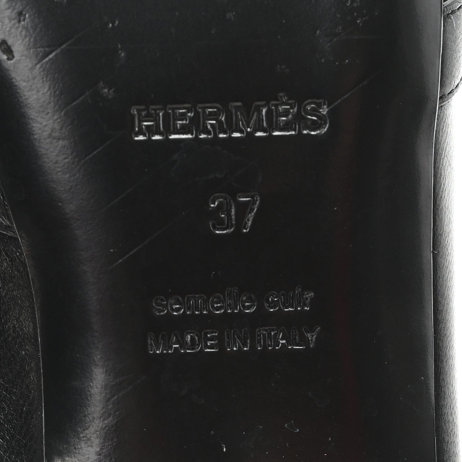 Hermes Goatskin Oz Mules 37 Black 7 of 9