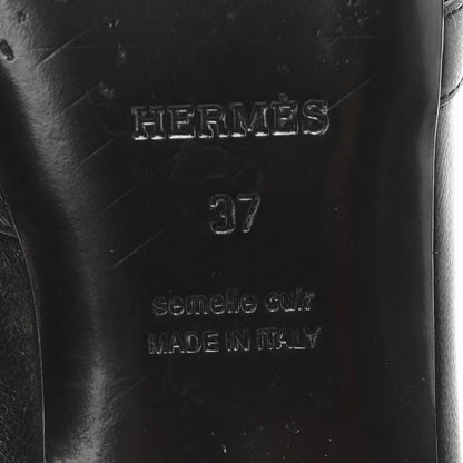 Hermes Goatskin Oz Mules 37 Black 7 of 9