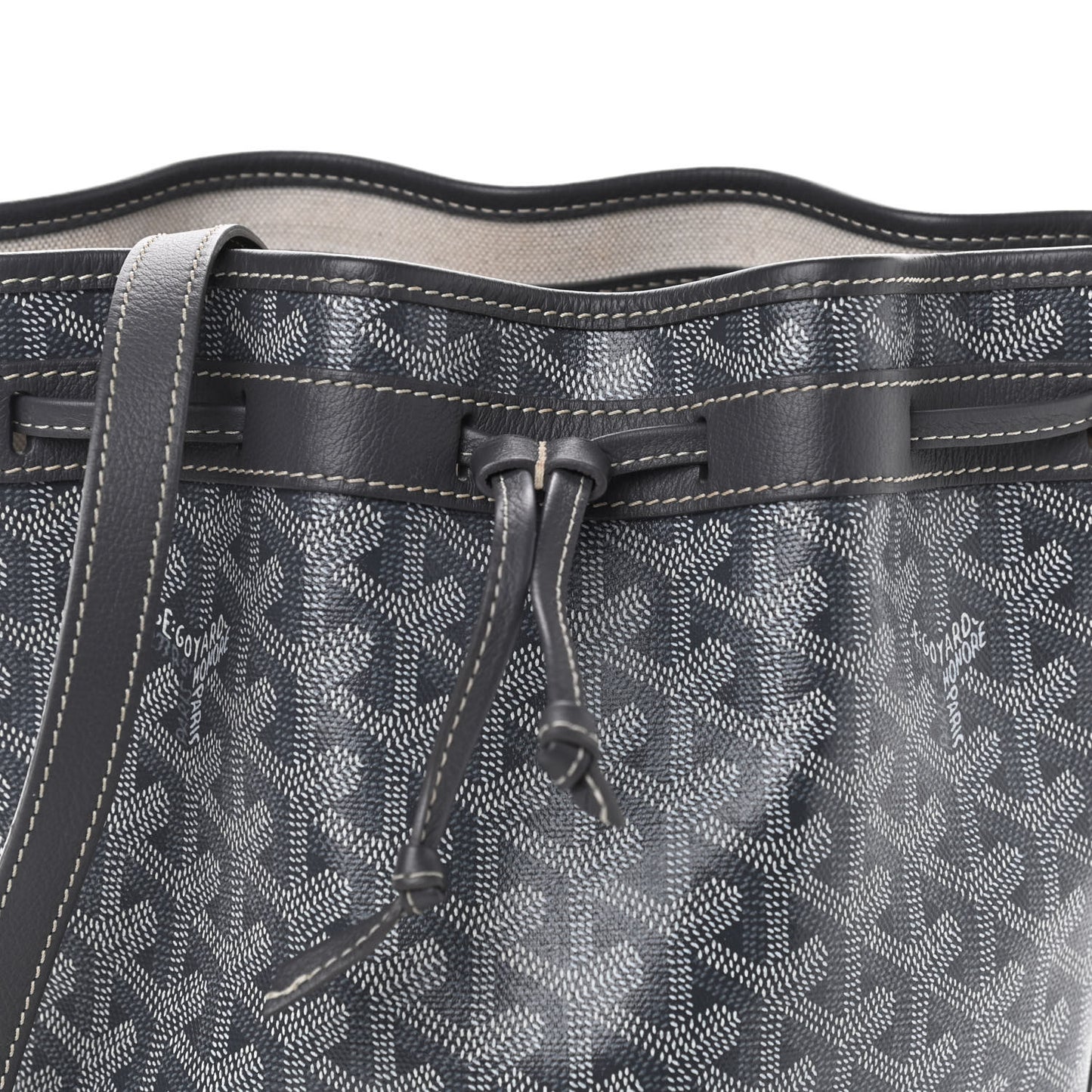 Goyardine Petit Flot Bucket Bag PM Grey