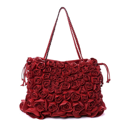 Valentino Garavani Nappa Atelier Rose Edition Large Tote Red 1 of 8