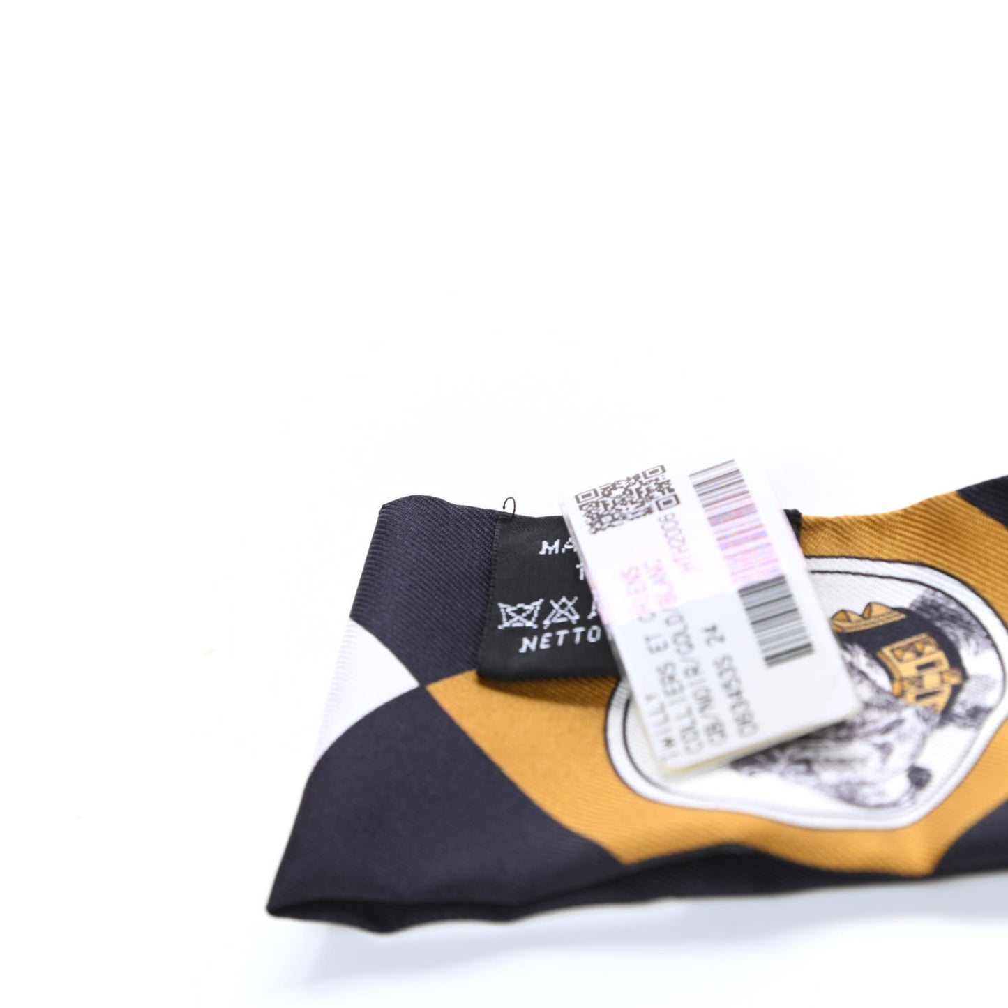 Silk Colliers Et Chiens Twilly Black Gold White