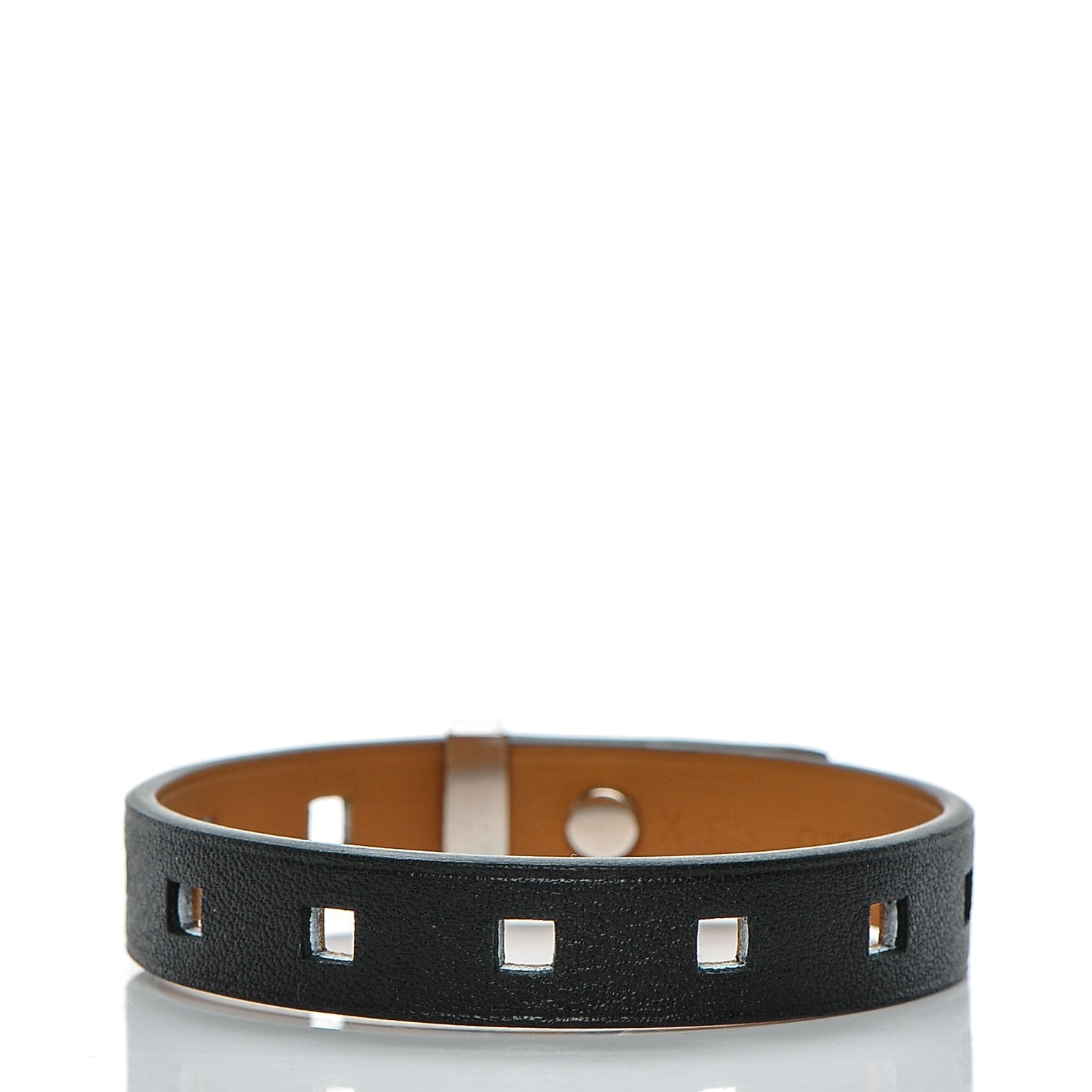 Hermes Swift Mini Dog Perforated Square Bracelet T4 Black 3 of 6