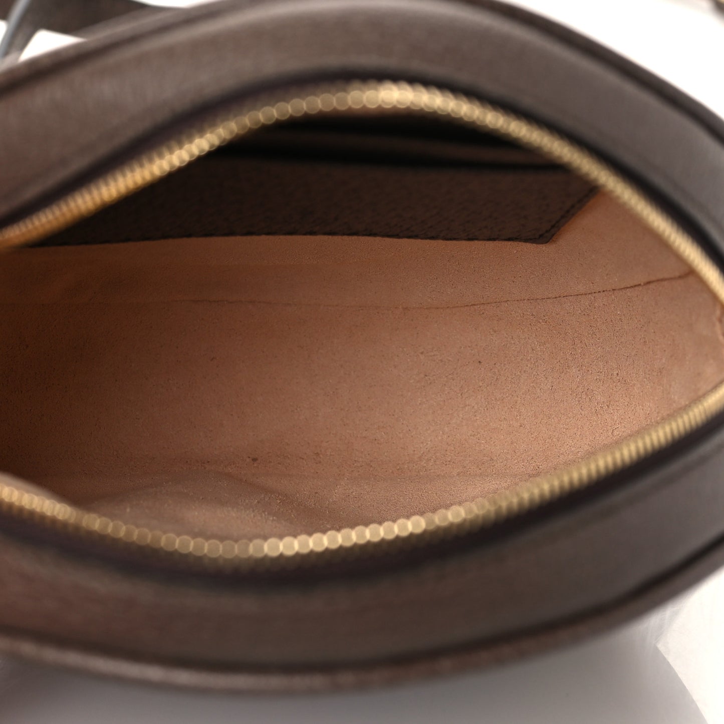 GG Supreme Monogram Web Mini Ophidia Round Backpack Brown