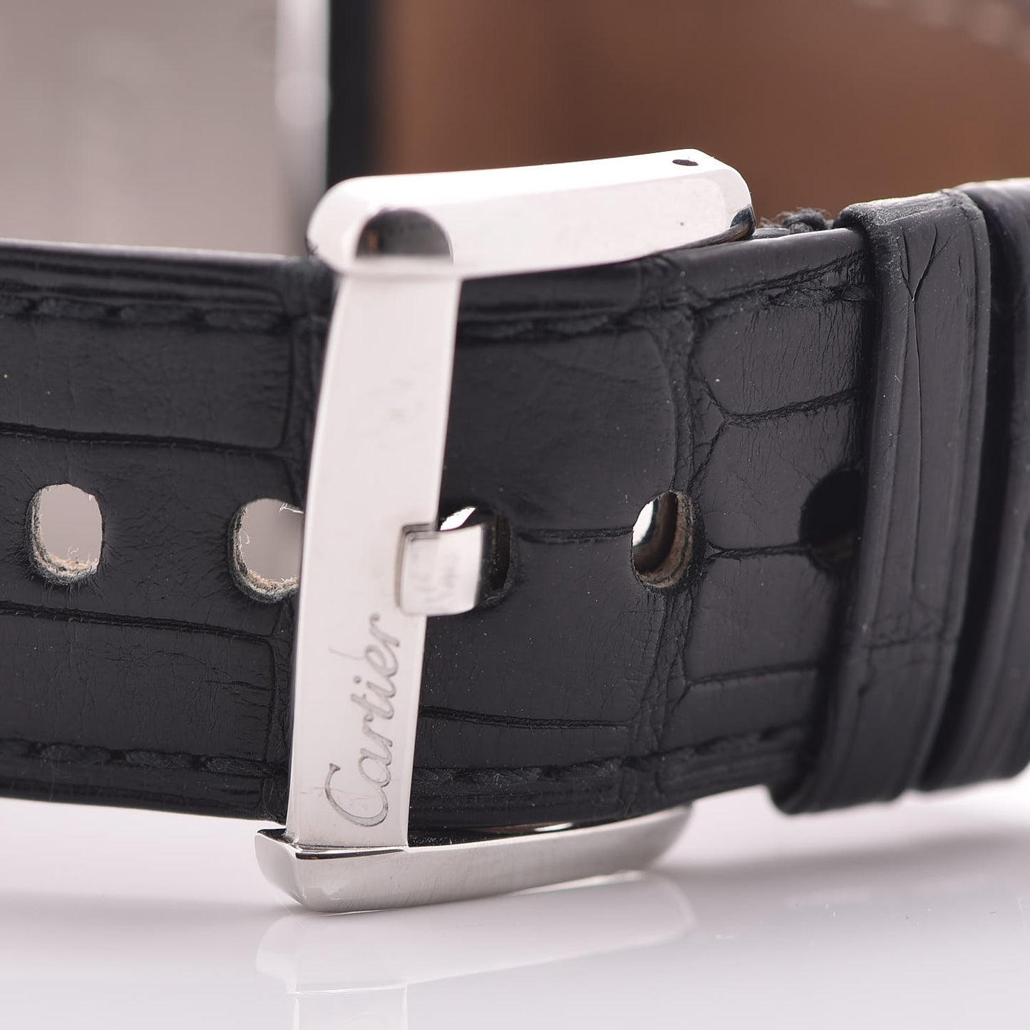 Stainless Steel Alligator 38mm Tank Divan Automatic Watch