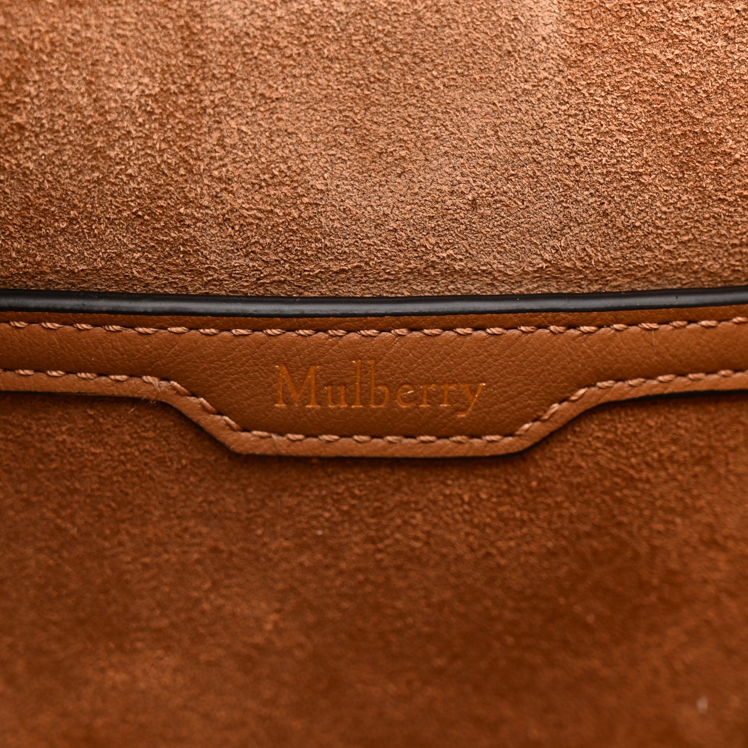 Mulberry Silky Calfskin Mini Rider's Top Handle Bag Teak 6 of 12