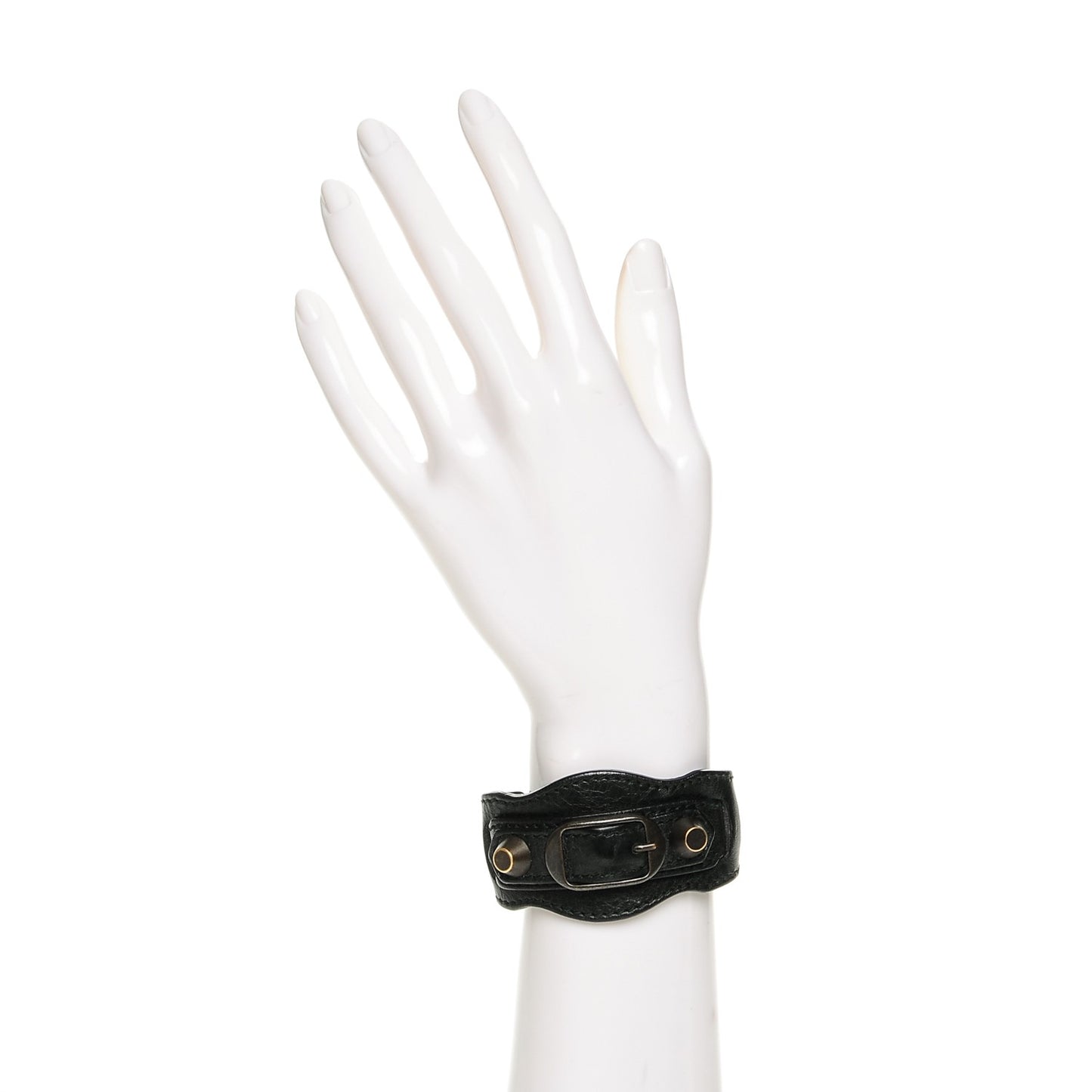 Agneau Arena Classic Hardware Bracelet S Black