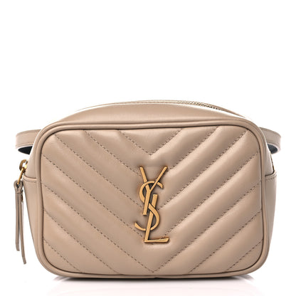 Saint Laurent Calfskin Matelasse Monogram Lou Belt Bag Dark Beige 3 of 10
