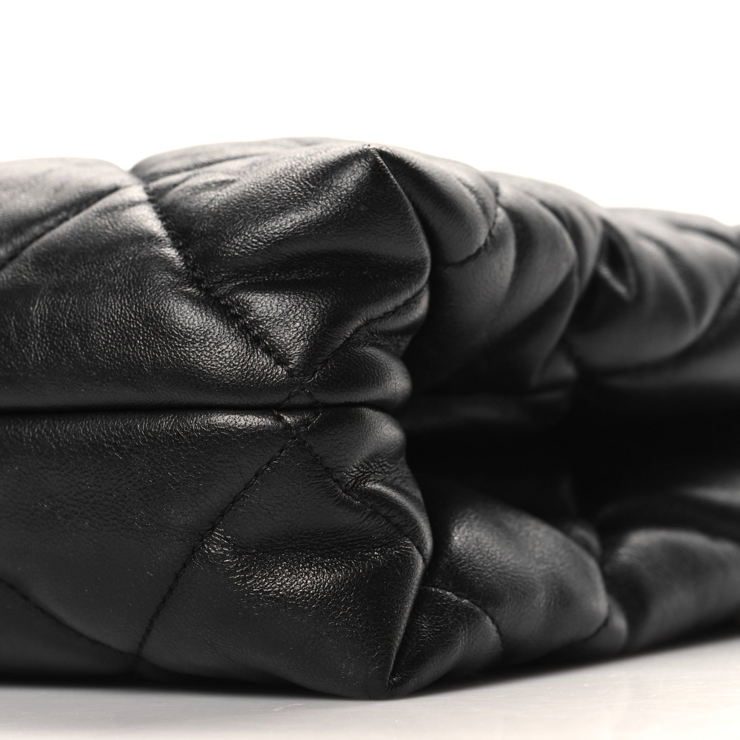 Lambskin Quilted Small Shopping Bag Black