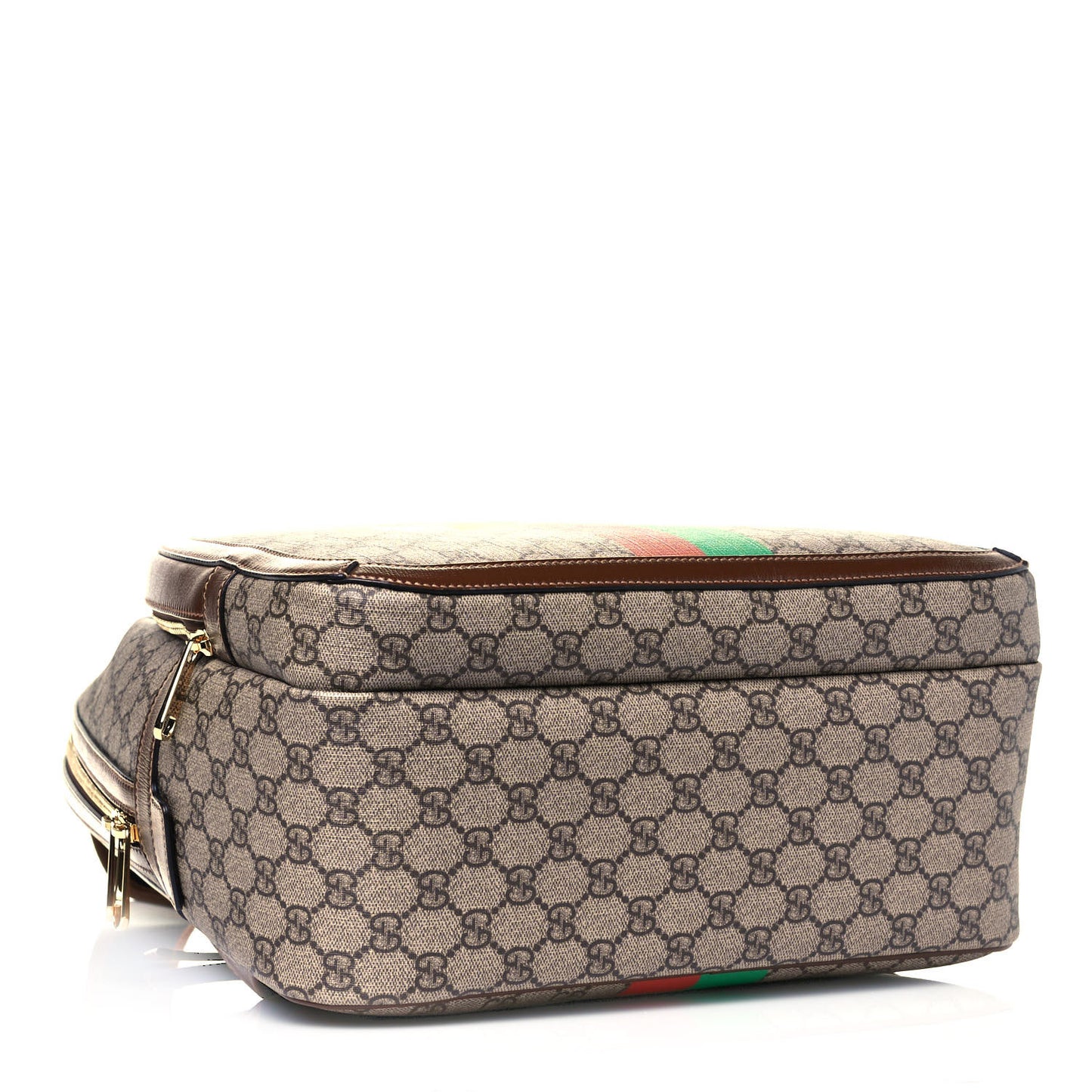 GG Supreme Monogram Azalea Calfskin Fake/Not Retro Interlocking G Day Backpack Beige Ebony Brown Sugar