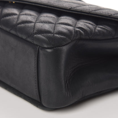 Saint Laurent Sheepskin Tri-Quilt Monogram Medium College Bag Black 9 of 10