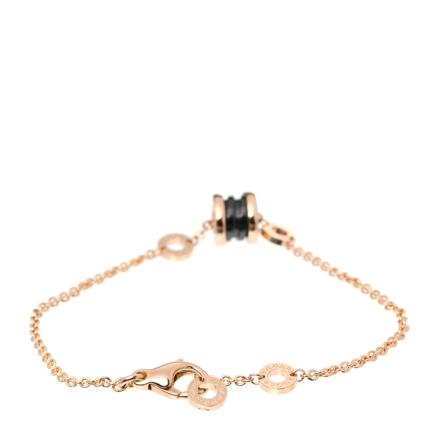 Bulgari 18K Rose Gold Black Ceramic B.Zero1 Bracelet 3 of 6