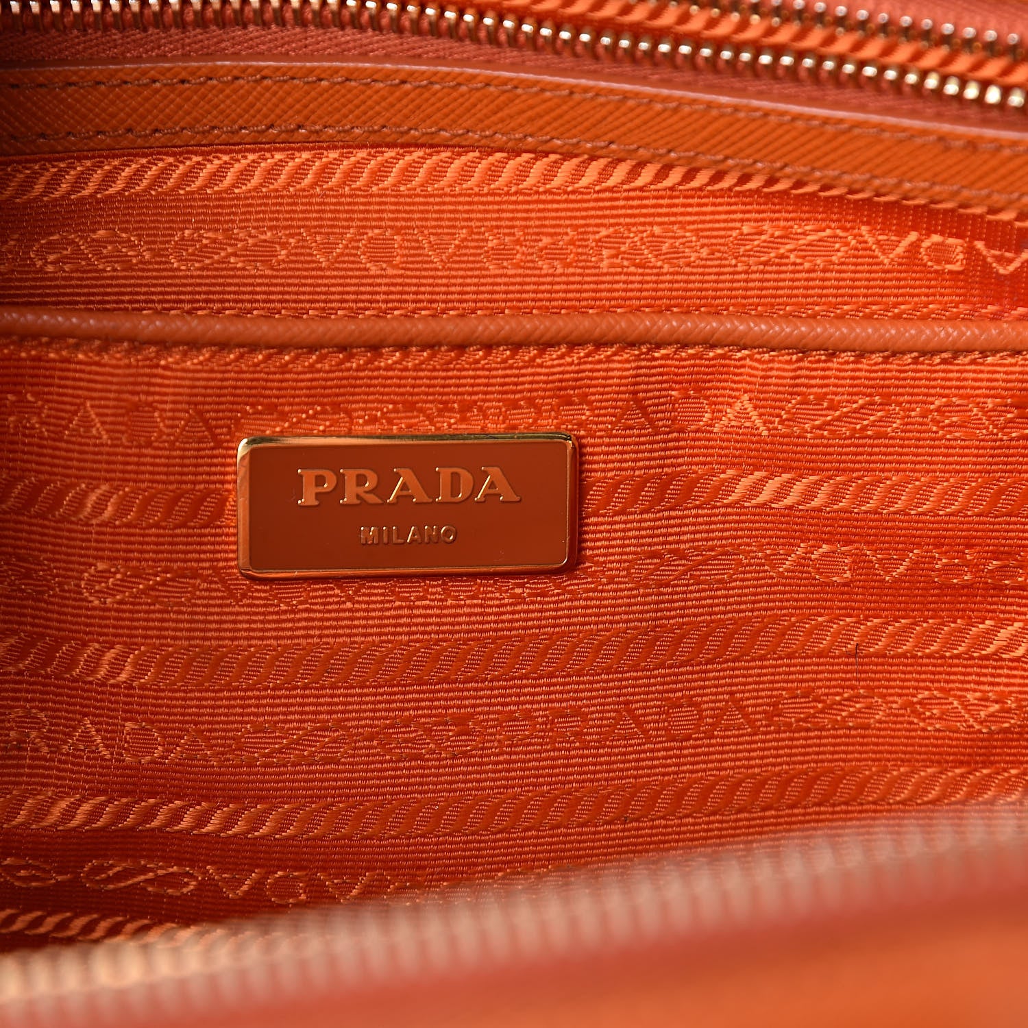 Prada Saffiano Large Galleria Double Zip Tote Papaya 6 of 13