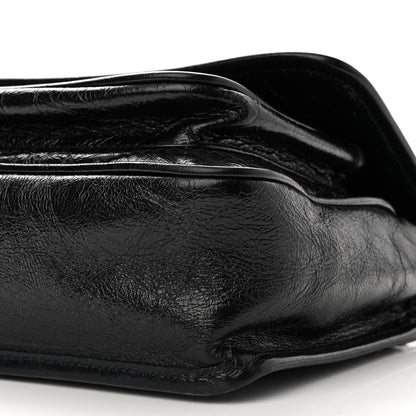 Saint Laurent Crinkled Calfskin Matelasse Monogram Baby Niki Chain Satchel Black 10 of 10