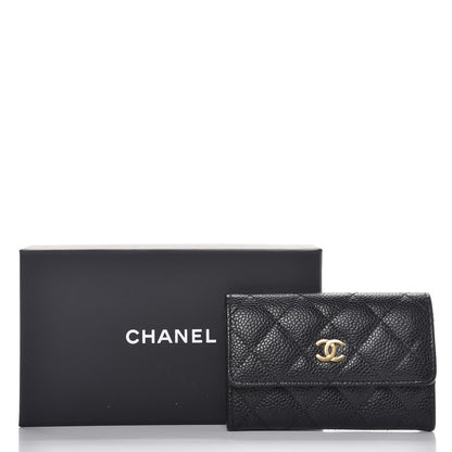 Chanel Caviar Quilted Flap Card Holder Black 9 of 9