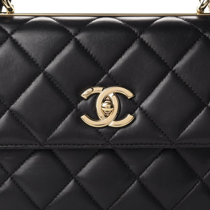 Chanel Lambskin Quilted Small Trendy CC Dual Handle Flap Bag Black 10 of 11