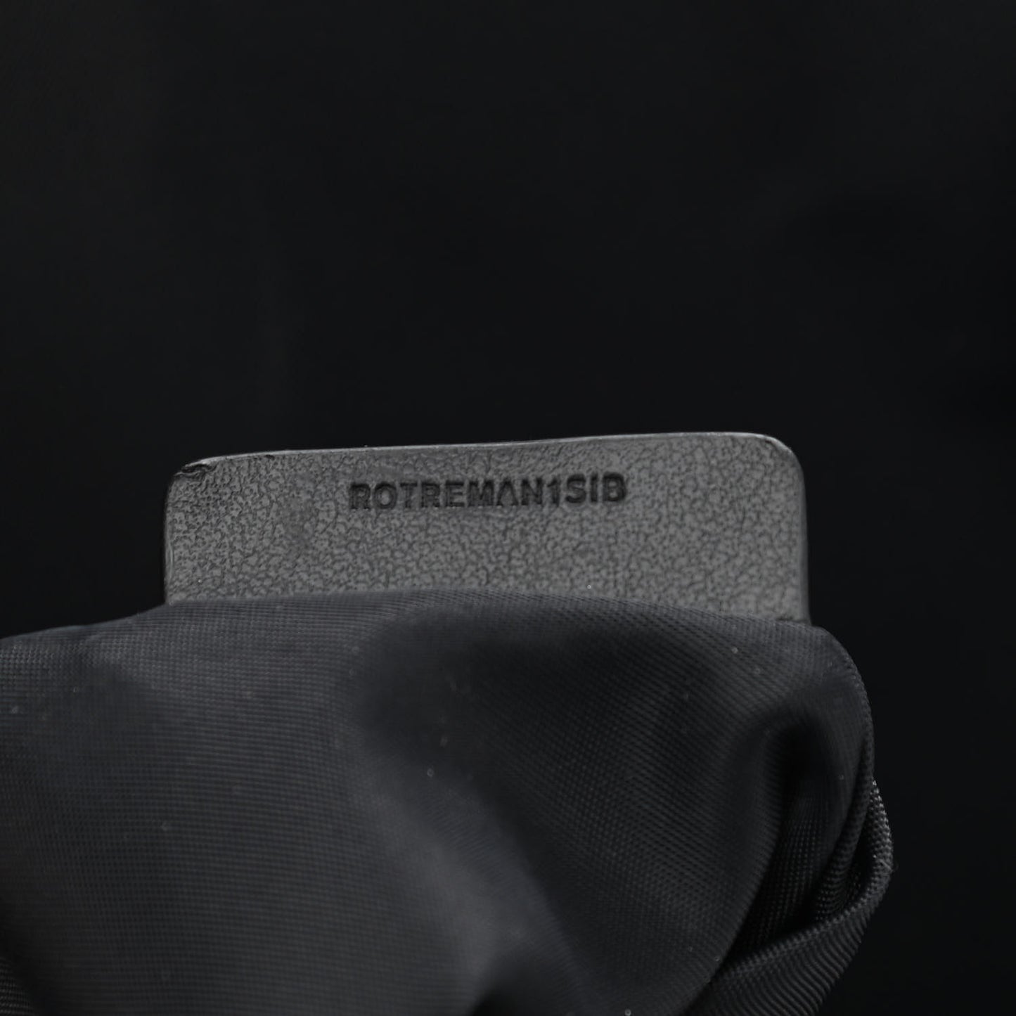 Calfskin Logo Embossed Backpack Black