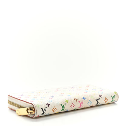 Louis Vuitton Monogram Multicolor Zippy Wallet White Litchi 4 of 8