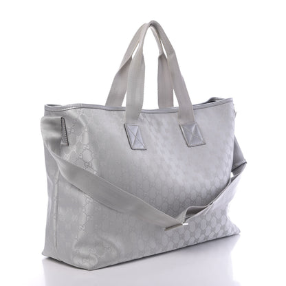 Gucci Metallic Monogram Travel Bag Silver 4 of 15