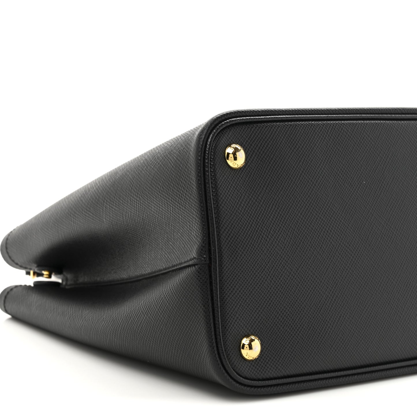 Saffiano Cuir Medium Double Bag Black Fuoco