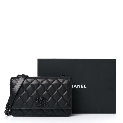 Chanel Caviar Quilted My Everything Wallet On Chain WOC Black 25 of 25