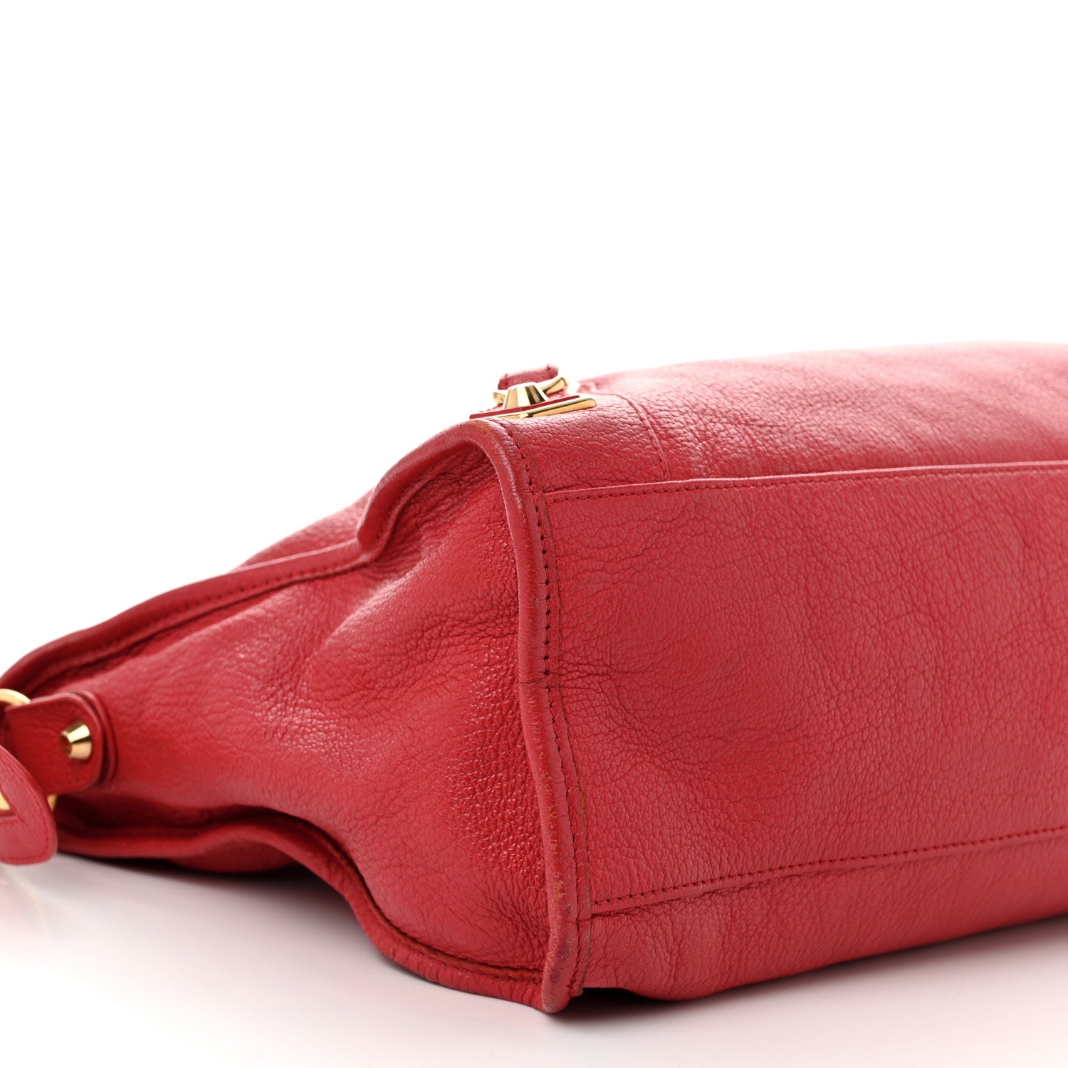 Balenciaga Chevre Gold Metallic Edge Hardware City Rouge Grenade 10 of 13