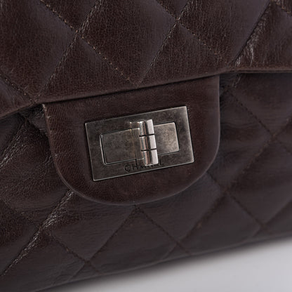 Chanel Washed Lambskin Quilted Jumbo Hybrid Reissue Flap Dark Brown 10 of 10