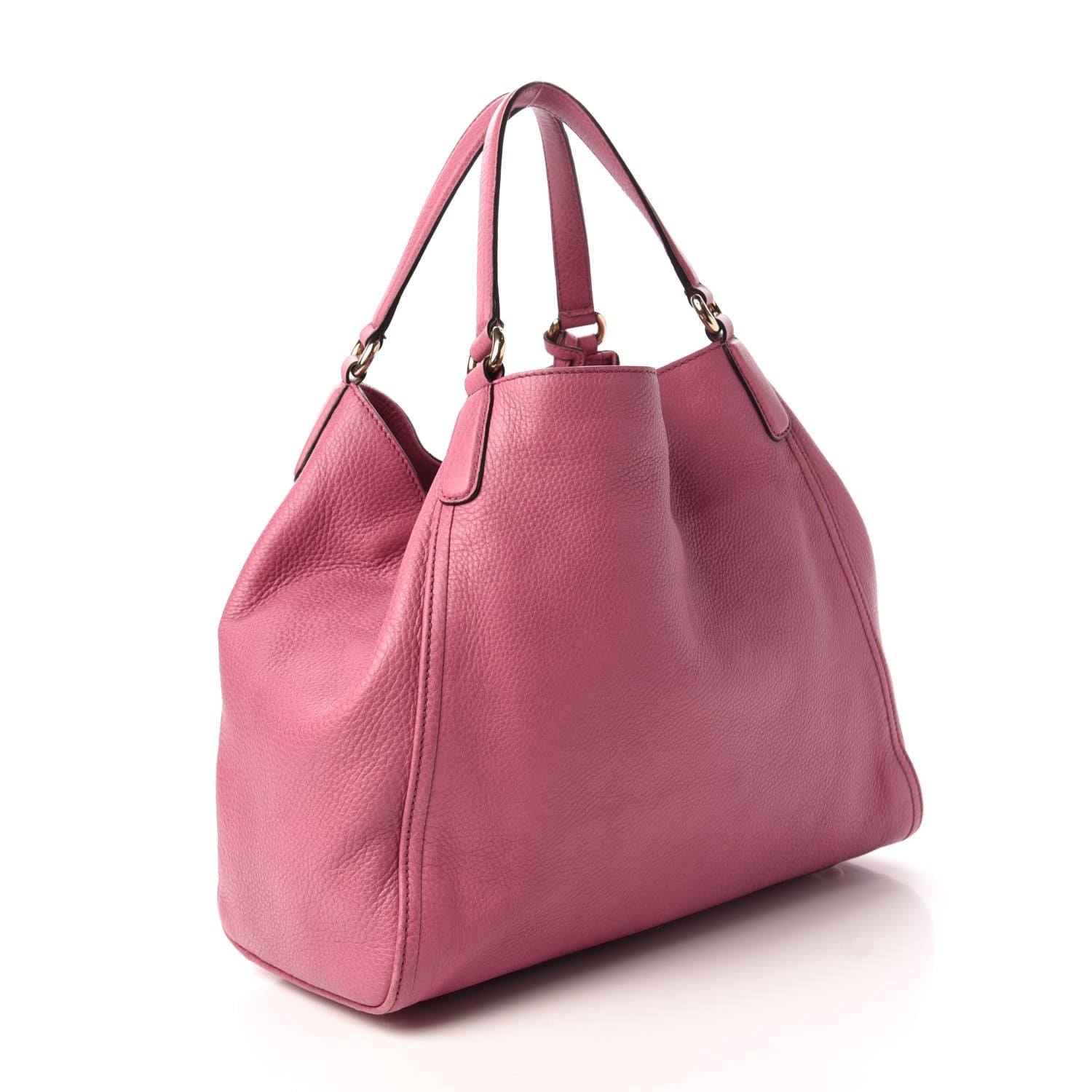 Gucci Pebbled Calfskin Medium Soho Shoulder Bag Fresia Rose 3 of 8