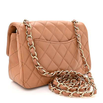 Chanel Lambskin Quilted Mini Rectangular Flap Brown 3 of 12