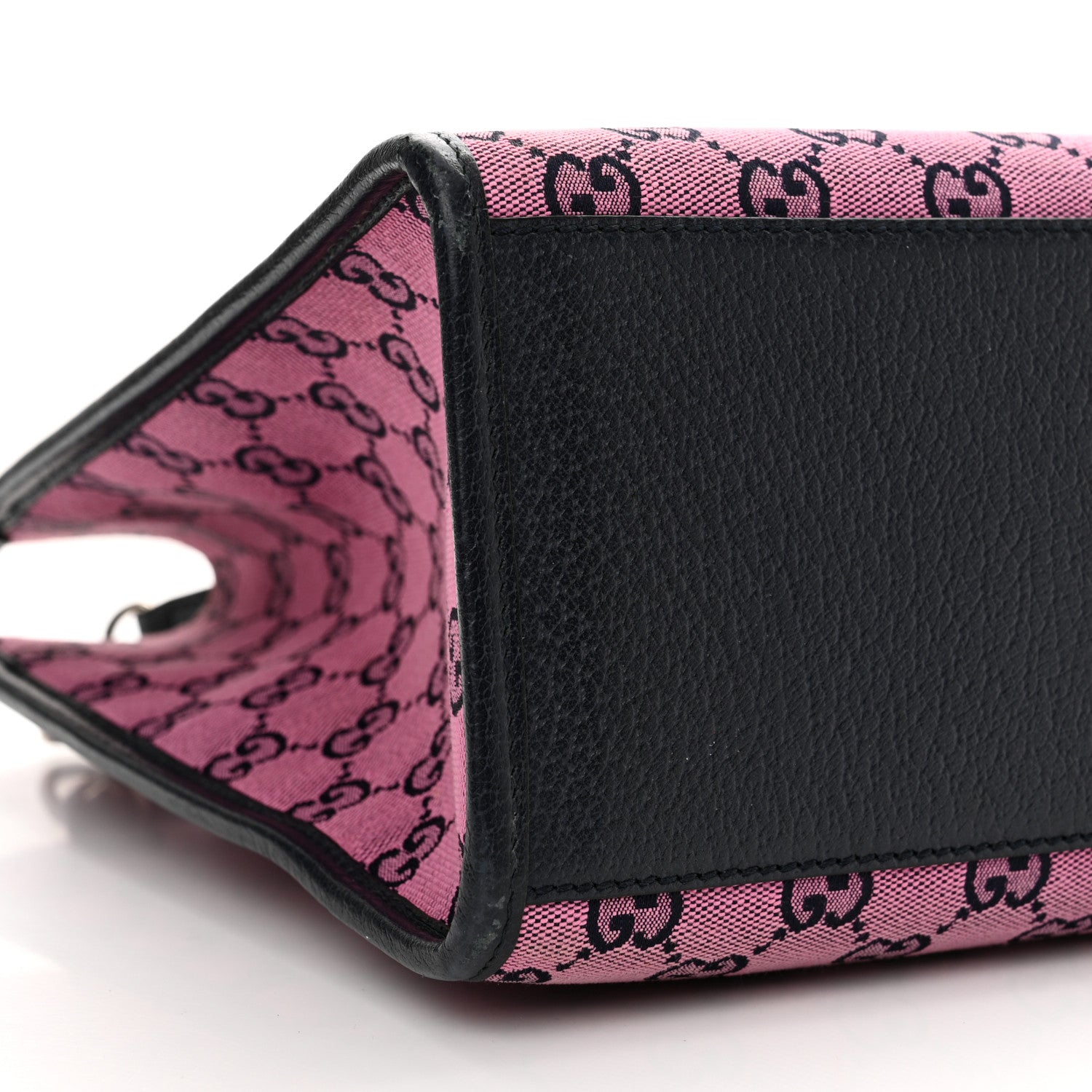 Gucci Monogram Multicolor Textured Dollar Calfskin Small Retro Interlocking G Tote Bag Pink Blue 9 of 14