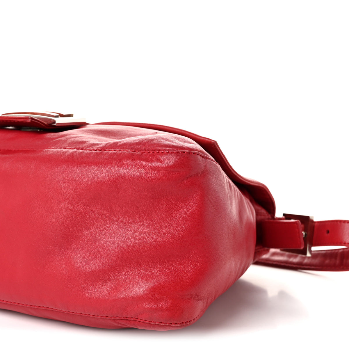 Calfskin Mama Baguette Red