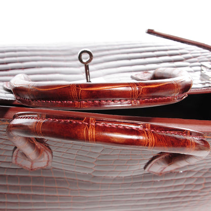 Hermes Shiny Porosus Crocodile Birkin 35 Miel 15 of 29