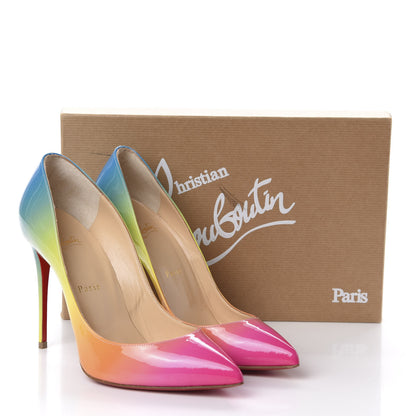 Christian Louboutin Patent Sunrise Pigalle Follies 100 Pumps 38.5 Multicolor 9 of 9