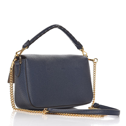 Fendi Cuoio Romano Mini Baguette Indaco 3 of 10