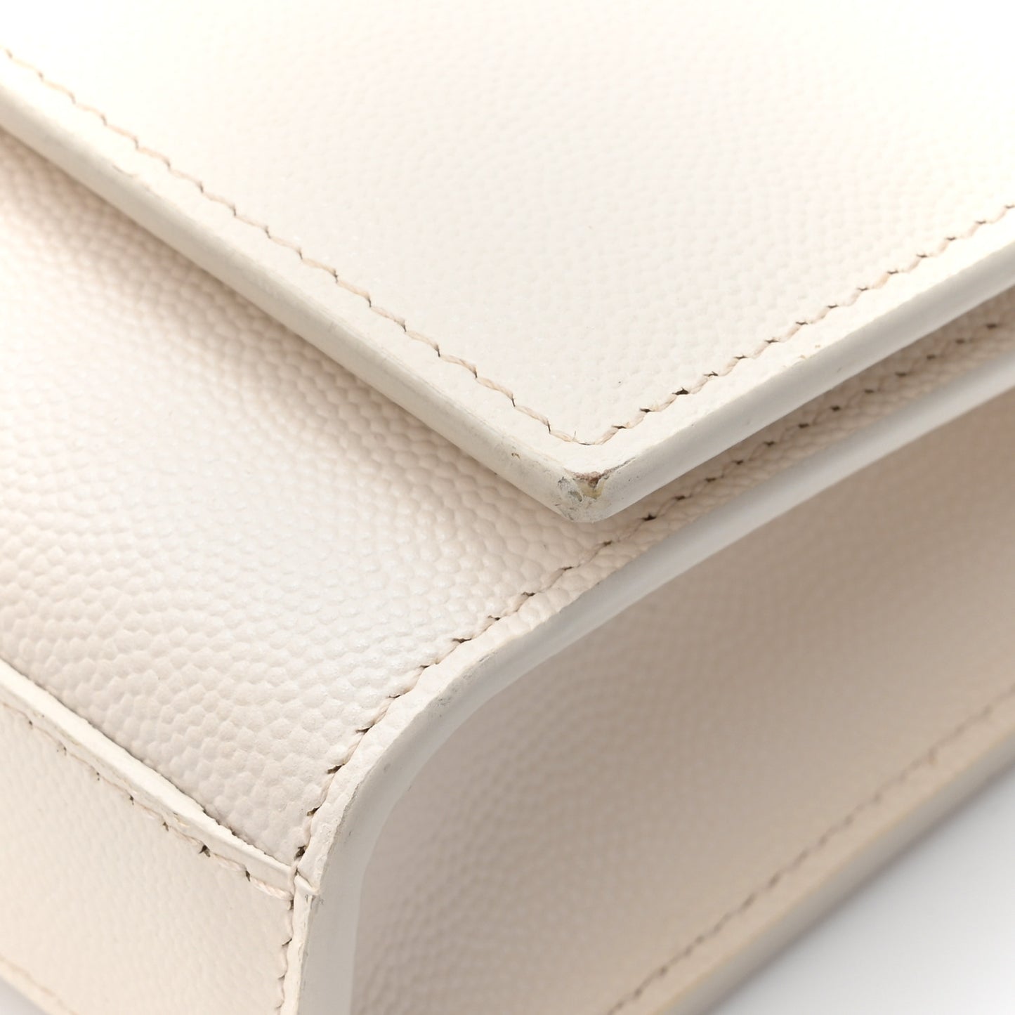 Grain De Poudre Small Monogram Kate Satchel Blanc Vintage