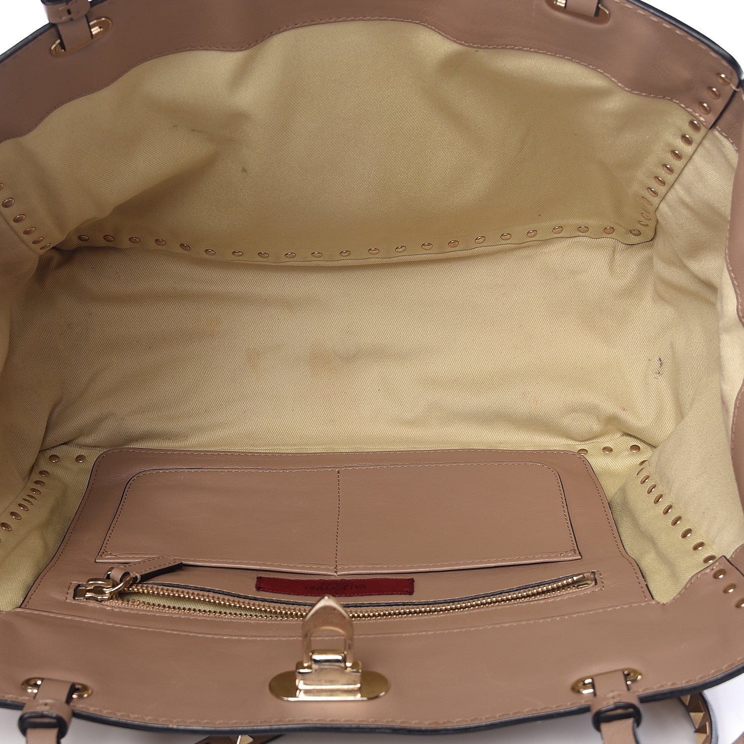 Valentino Garavani Vitello Medium Rockstud Tote Alpaca 5 of 13