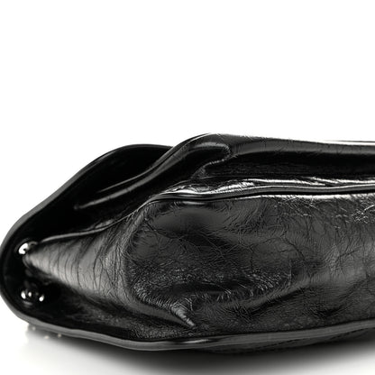 Saint Laurent Crinkled Calfskin Matelasse Monogram Medium Niki Chain Satchel Black 9 of 10