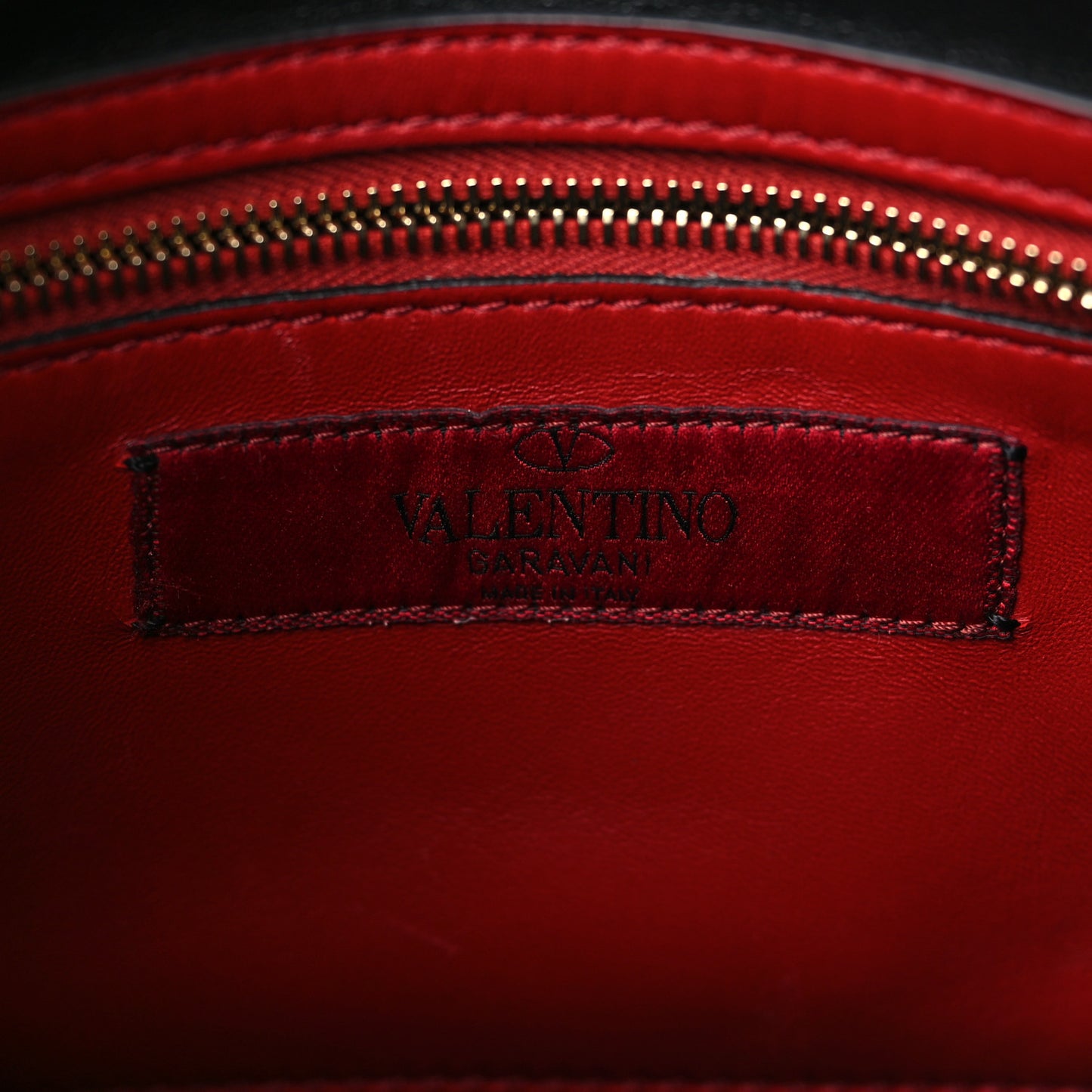 Lambskin Medium Rockstud Spike Shoulder Bag Black