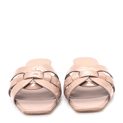 Saint Laurent Patent Tribute 05 Slide Sandals 39.5 Nude 3 of 10