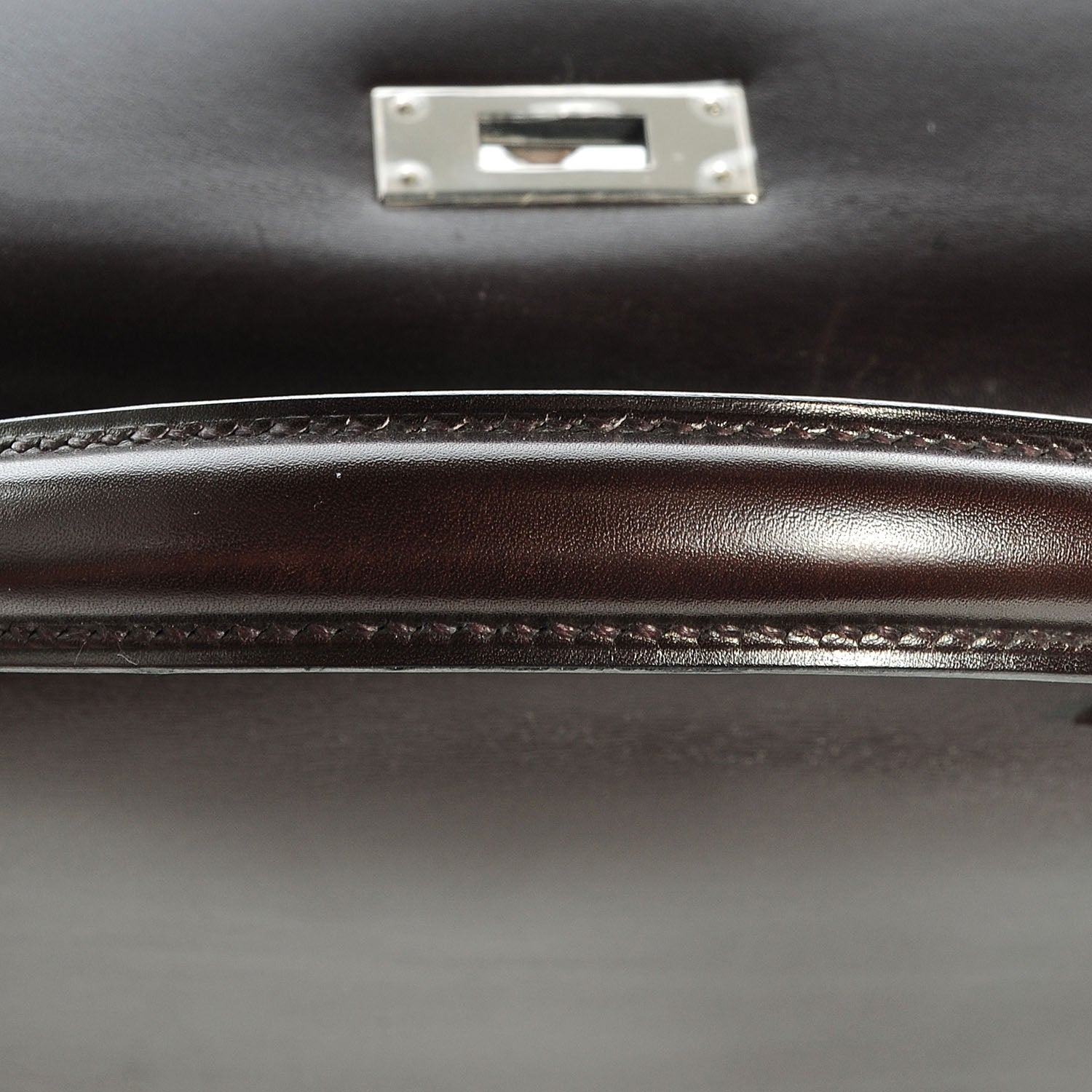Hermes Box Kelly Sellier 28 Chocolate 14 of 20